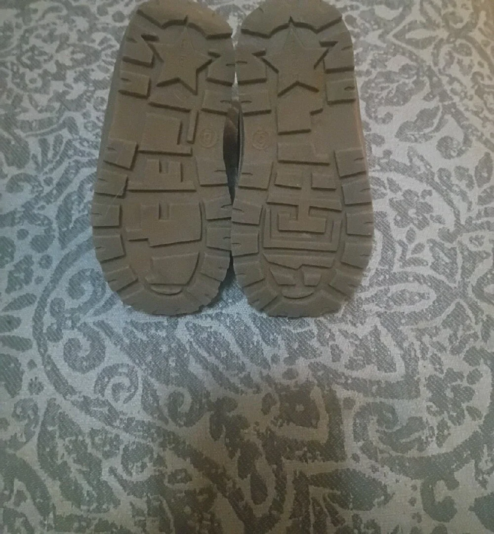 Carter's Black and Tan Toddler Hook-and-Loop Ankle Boots. 6